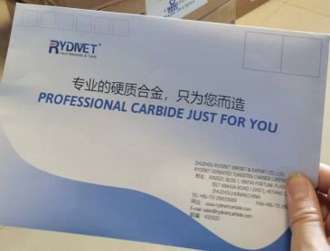 Rydmet Carbide printed Envelopes for Export Documentation of Carbide